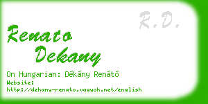 renato dekany business card